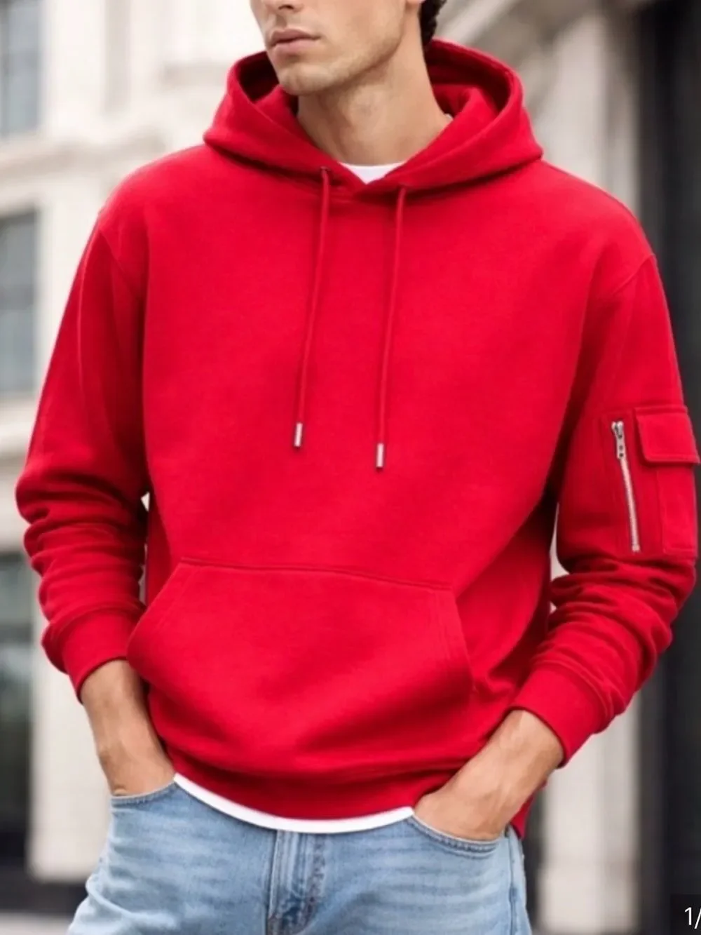 $275 The Kooples Red Hoodie Size Premium Cotton Streetwear Pullover NWT